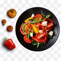 番茄酱沙拉素食菜蔬菜番茄