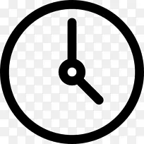 计算机图标功率符号时间和考勤时钟符号