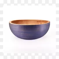 碗钴蓝木碗