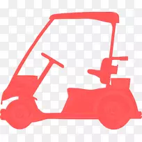 高尔夫球车、高尔夫球杆、手推车、剪贴画-高尔夫