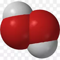 过氧化氢空间填充模型分子过氧化氢