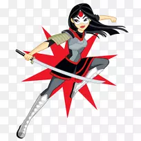卡塔那神奇的女人芭芭拉戈登卡拉佐尔-el明星蓝宝石-katana