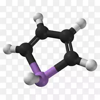 分子球棒模型分子式吡咯-有机砷化学
