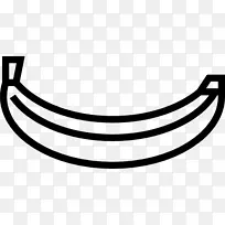 线条白色剪贴画烹饪香蕉