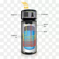 空气源热泵太阳能热水-水