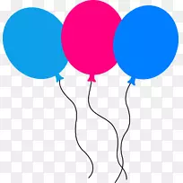 气球生日派对剪贴画-气球