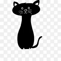 哈瓦那棕色黑猫画小猫