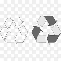 废纸回收符号零废纸