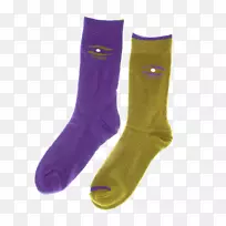 袜子-紫色和金色