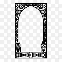 艺术画框作品窗艺术家-阿拉伯拱门
