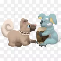 小狗毛绒玩具和可爱的玩具鼻子-小狗