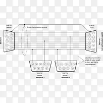 接线图零调制解调器电线和电缆插孔