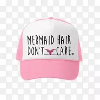 t恤卡车司机帽儿童帽-美人鱼粉红色