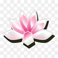 绘画剪贴画-瑜伽莲花