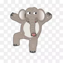 印度象剪贴画-卡通大象