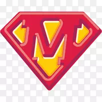 超人标志超人剪贴画-折纸不规则形状