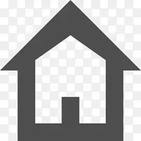 电脑图标住宅建筑符号-房屋