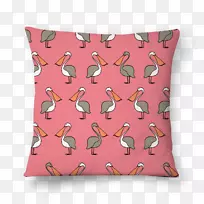 投掷枕头垫粉红色m-枕头
