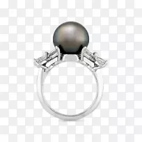 塔希提珍珠戒指珠宝戒指