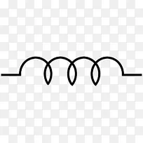 电感器电磁线圈电子符号电网络符号