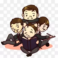人类行为友谊男孩剪贴画