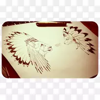 绘画艺术-狐狸纹身