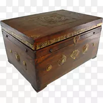 木材染色古董珠宝盒