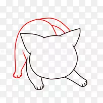 猫线艺术卡通剪贴画-猫