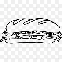 潜水艇三明治花生酱和果冻三明治火腿奶酪三明治熟食吐司