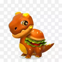 龙迷传说汉堡包肉小吃-龙