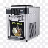 冰淇淋制造者软服务于机器咖啡厅-冰淇淋