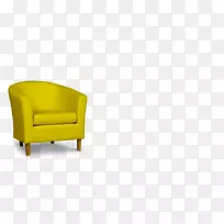 俱乐部椅貂皮人造皮革(D 8492)沙发羊皮人造皮革(D 8568)-黄色椅子