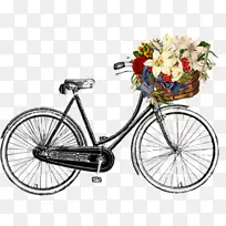 自行车篮子老式服装复古风格自行车-مباركعليكمالشهر