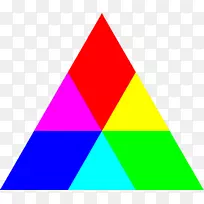 彭罗斯三角RGB彩色模型彩色三角剪贴画