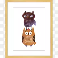 猫头鹰白色印刷颜色-OWL
