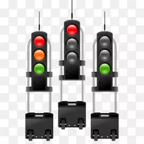 交通信号灯道路工程剪辑艺术-交通灯