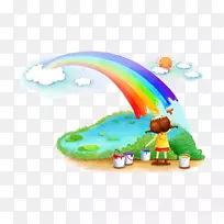 桌面壁纸儿童托儿所彩虹学龄前儿童