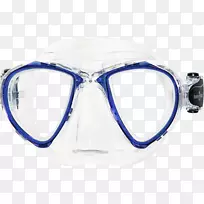 潜水和浮潜面具，护目镜，塑料眼镜.眼镜