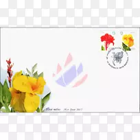 花卉设计贺卡和相框字体设计