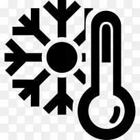 玻璃水银温度计计算机图标符号冷符号