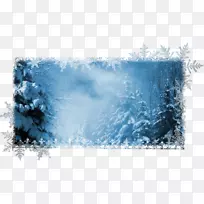 桌面壁纸，冬季暴风雪，雪景猎人-冬天