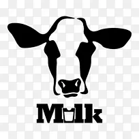 荷斯坦，弗利西亚牛，泽西牛，牛奶，乳牛标志-牛奶