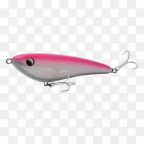 勺子诱饵，自由鱼饵-闪光粉红色