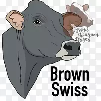 奶牛，棕色瑞士牛，艾尔郡牛，乳牛，短刺，荷斯坦，弗里西亚牛，山羊