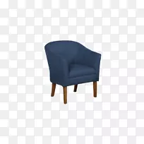 钴蓝色扶手椅