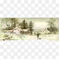 绘画剪贴画-乡村