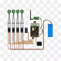 四翼直升机无人驾驶飞行器自动驾驶仪raspberry pi-直升机