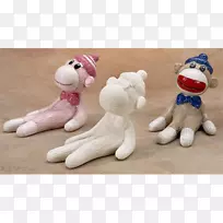 袜子猴陶瓷陶器玩具猴子