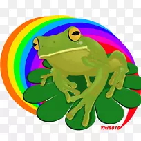 树蛙画真蛙艺术-可爱青蛙