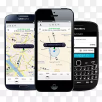功能电话智能手机uber手持设备iphone-连接uber出租车